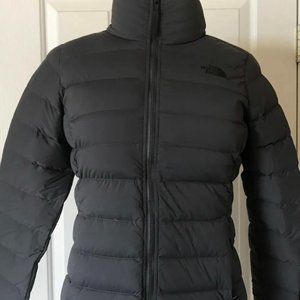 The North Face Stretch Down Slim Fit Water Repel Parka Puffer Jacket Asphalt S